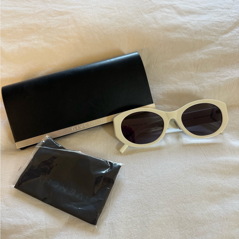 Givenchy Ivory Sunglasses with Black Lenses